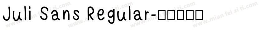 Juli Sans Regular字体转换